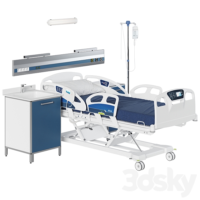 Hospital room equipment 3DSMax File - thumbnail 1