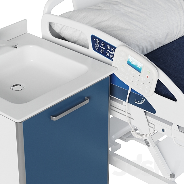 Hospital room equipment 3DSMax File - thumbnail 5