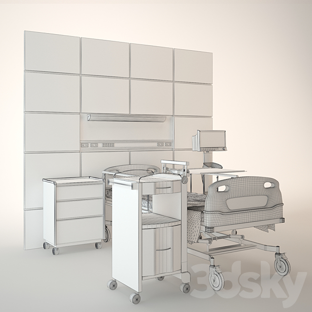 Hospital ward – Hospital room 3DSMax File - thumbnail 3