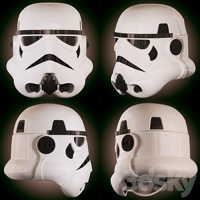 Imperial attack aircraft helmet (Star Wars) 3DSMax File - thumbnail 2