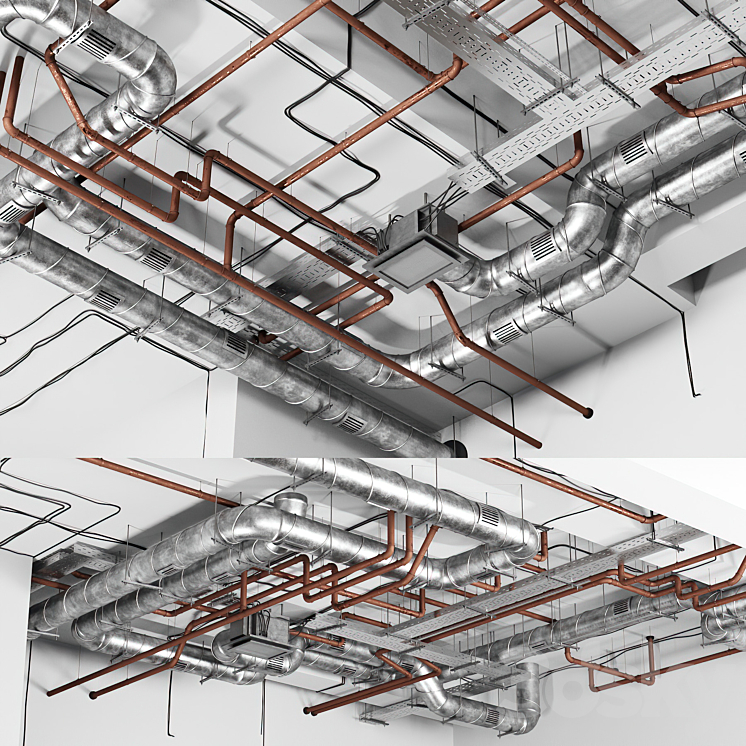 Industrial ceiling 3DS Max - thumbnail 2