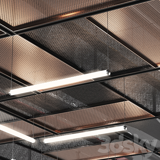 Industrial ceiling 3DS Max Model - thumbnail 2