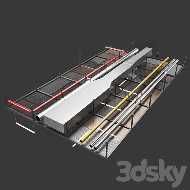 Industrial ceiling 3DS Max Model - thumbnail 3