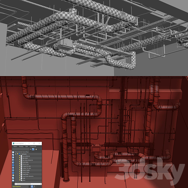 Industrial ceiling 3DSMax File - thumbnail 3