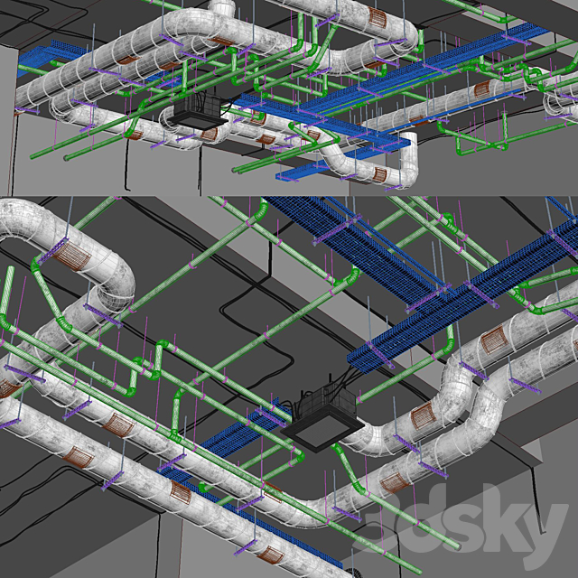 Industrial ceiling 3DSMax File - thumbnail 4