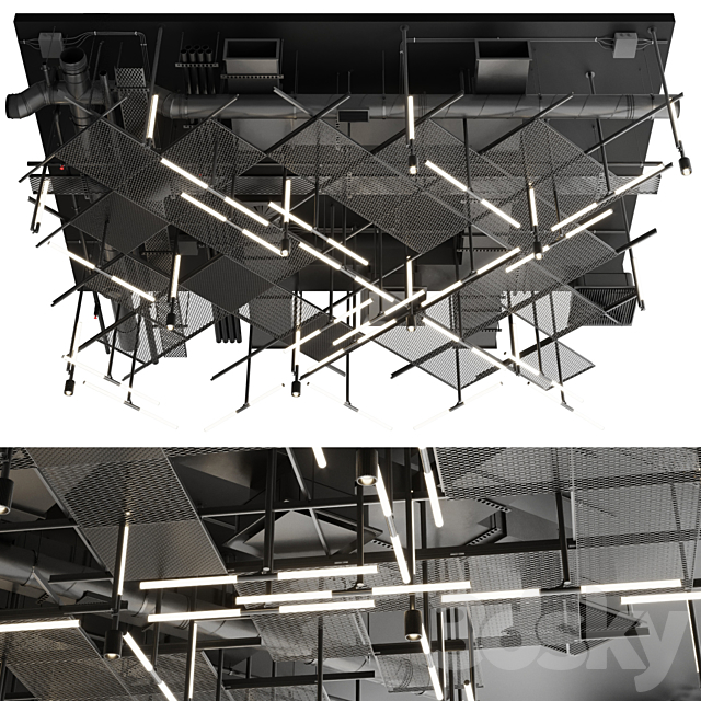 Industrial ceiling 6 3DS Max Model - thumbnail 1