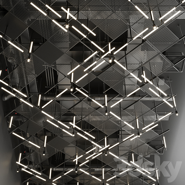 Industrial ceiling 6 3DS Max Model - thumbnail 2