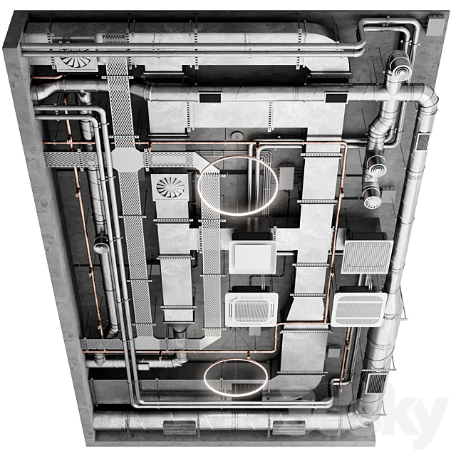 Industrial ceiling 7 3DSMax File - thumbnail 1