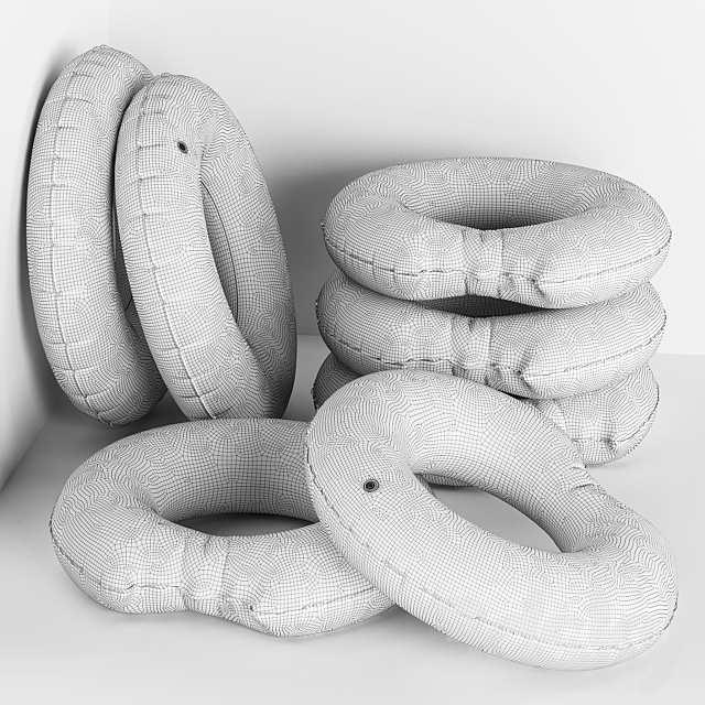 Inflatable circles Intex “Donuts” 3DS Max Model - thumbnail 3