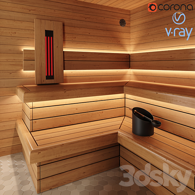 Infrared sauna _ Infrared sauna 3DS Max Model - thumbnail 2