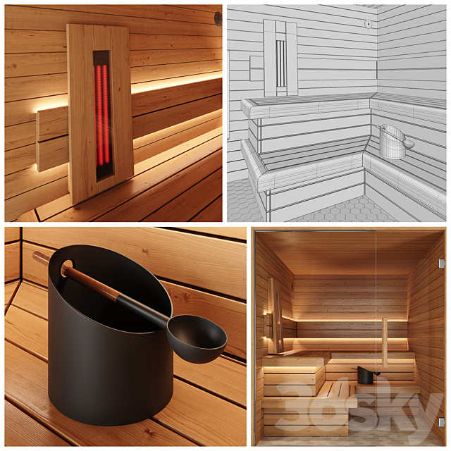 Infrared sauna _ Infrared sauna 3DS Max Model - thumbnail 3