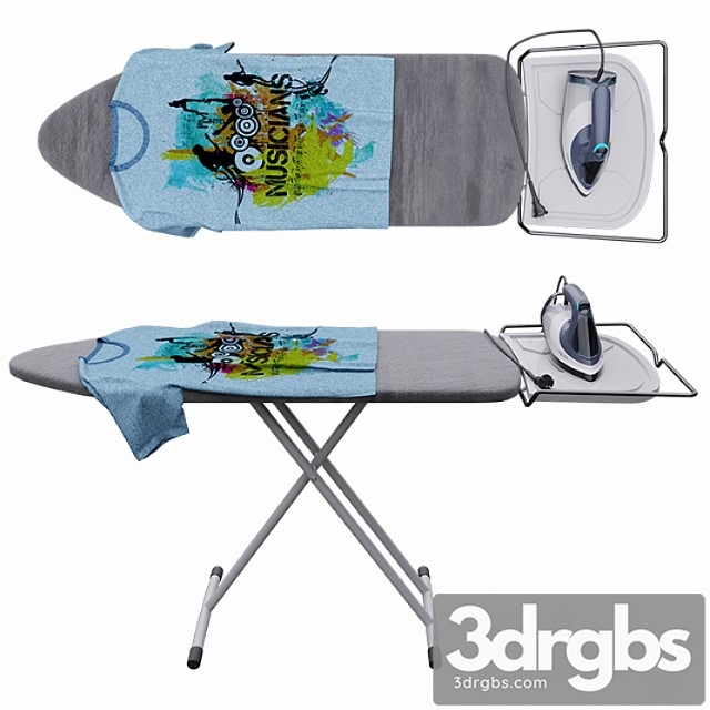 Iron and ironing board 3dsmax Download - thumbnail 1