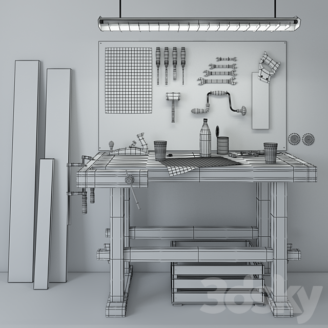 Joiner’s workbench 3DSMax File - thumbnail 3