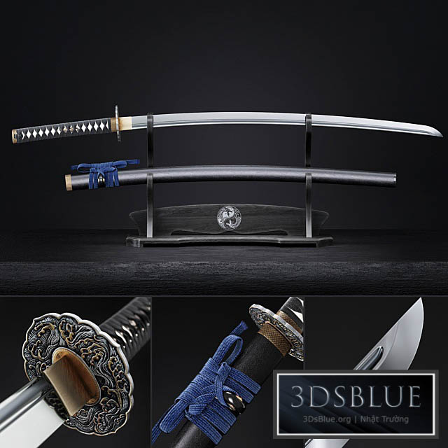 Katana japanese sword 3DS Max - thumbnail 3