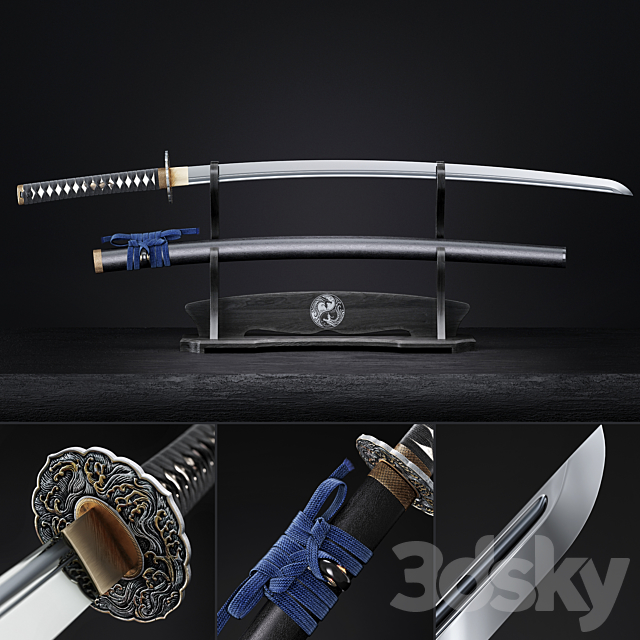 Katana japanese sword 3DSMax File - thumbnail 1