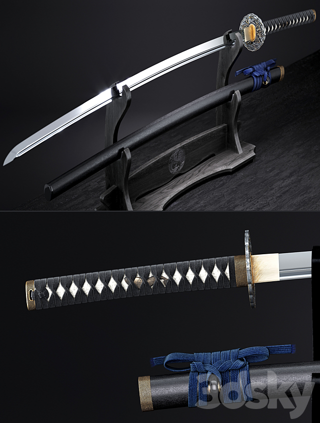 Katana japanese sword 3DSMax File - thumbnail 3