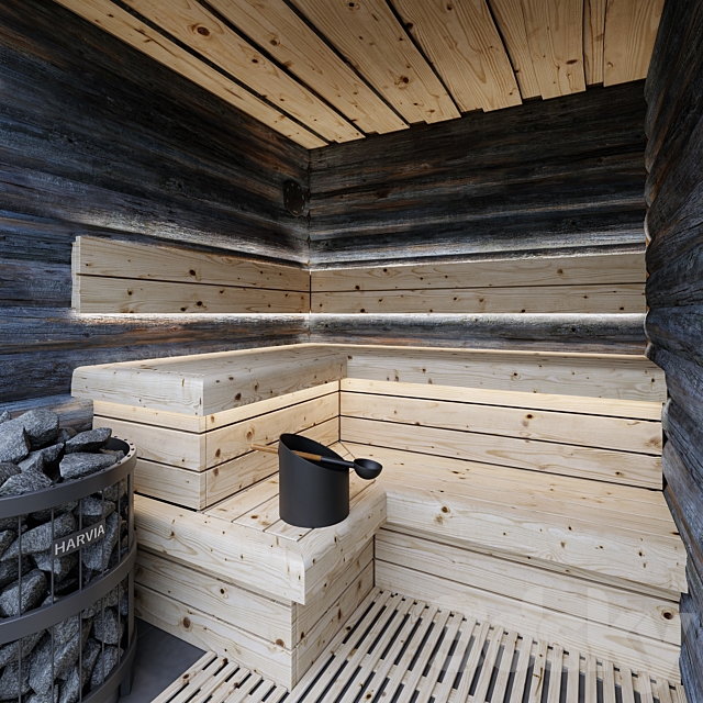 Kelo sauna 3DSMax File - thumbnail 2