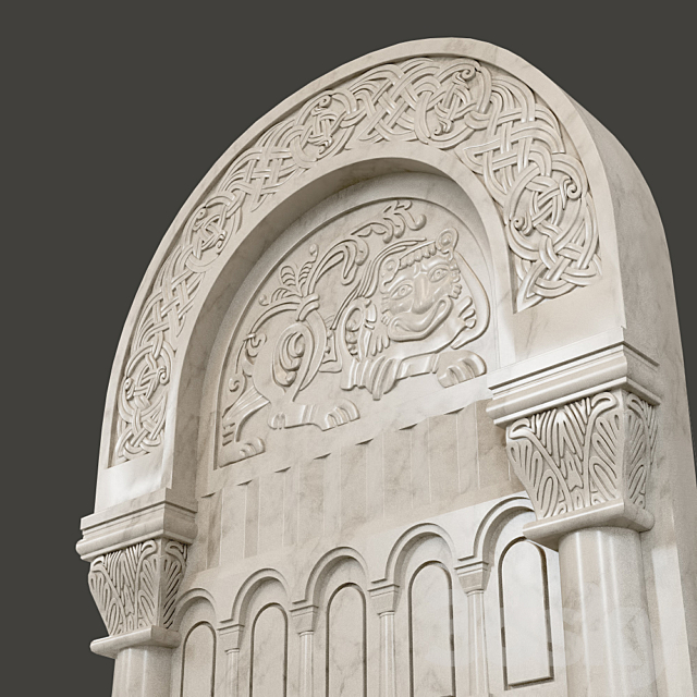 Kiot carved with dimensional icon. 3DS Max Model - thumbnail 2