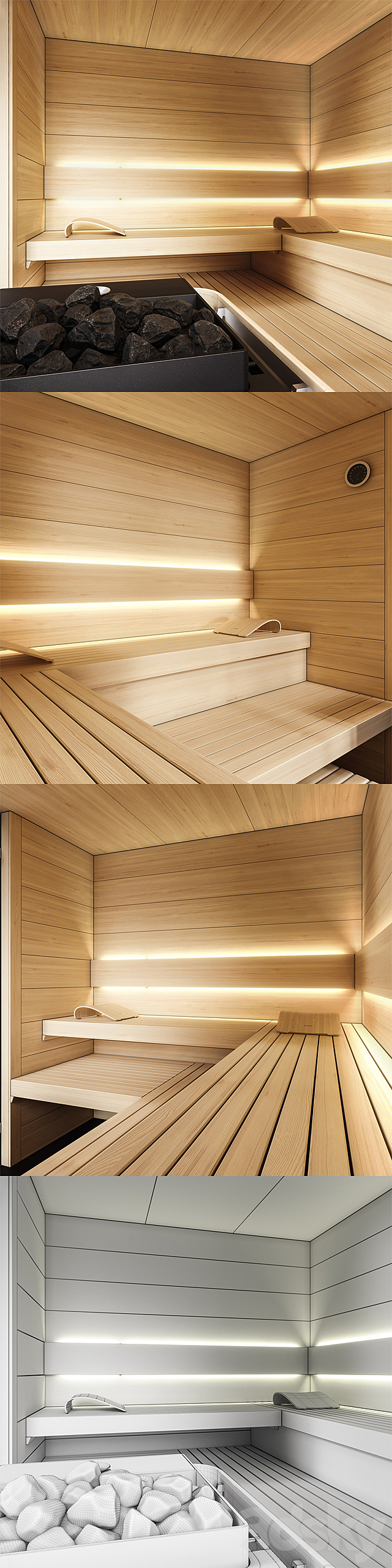 KLAFS Design Sauna Shape with sauna heater sanarium majus 3DS Max Model - thumbnail 3