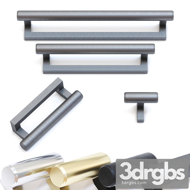 Knob House Furniture Handles Set 4 3dsmax Download - thumbnail 1