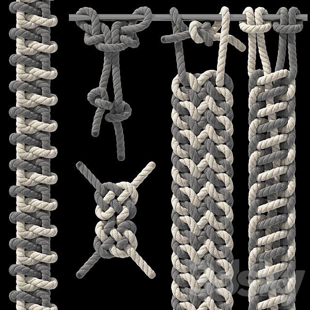 Knots and braids 2 3DS Max Model - thumbnail 2