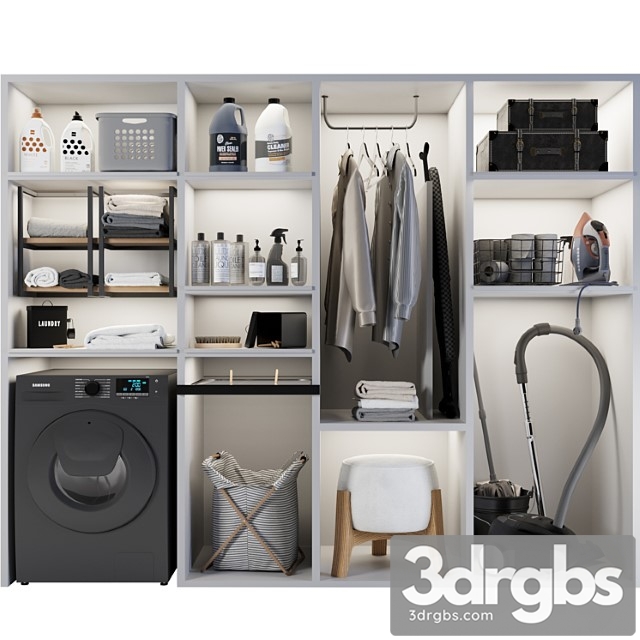 Laundry Set03 3dsmax Download - thumbnail 1