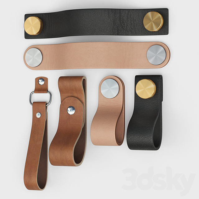 Leather handles 3DSMax File - thumbnail 1