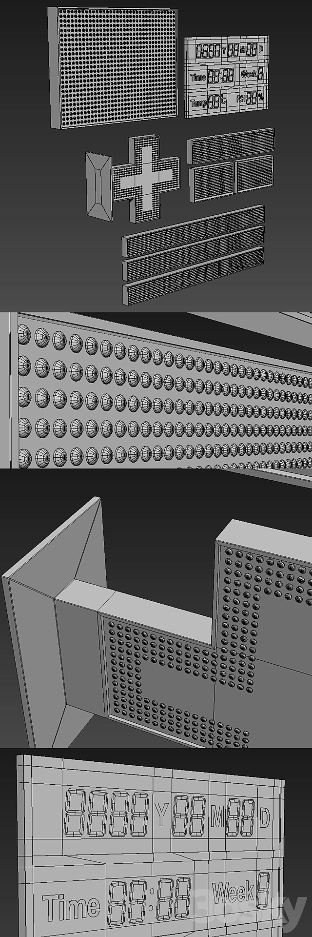 LED display modules. Set 02 3DSMax File - thumbnail 3