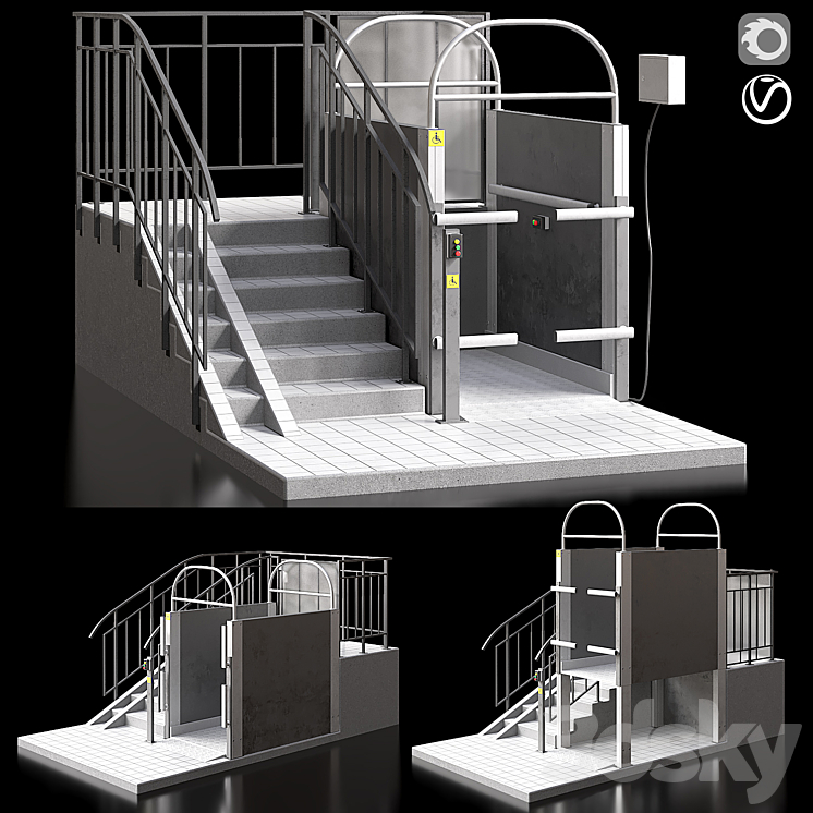 Lift for the disabled 3DS Max Model - thumbnail 1