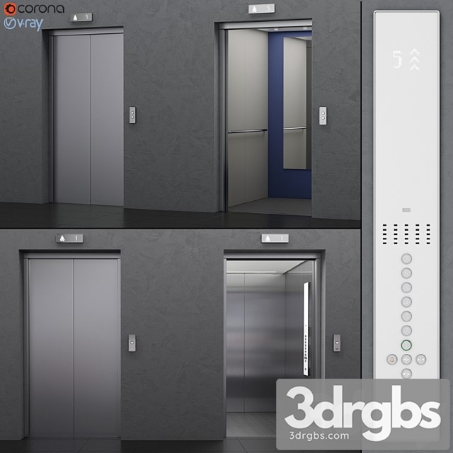 Lift kone monospace 500 3dsmax Download - thumbnail 1