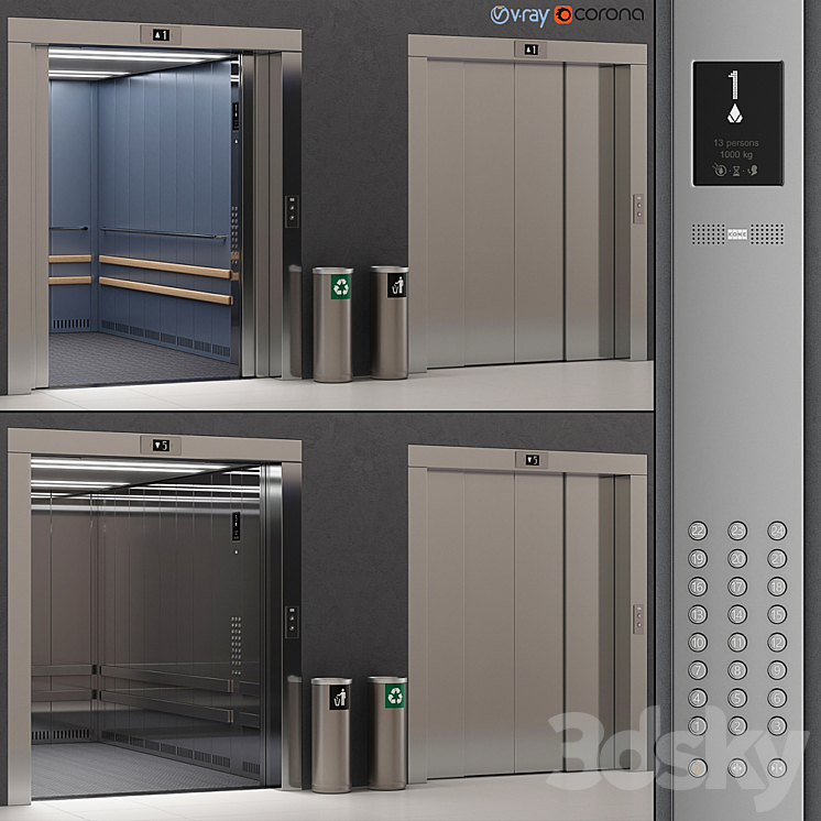 Lift Kone TRANSYS (KDS 300) 3DS Max - thumbnail 1