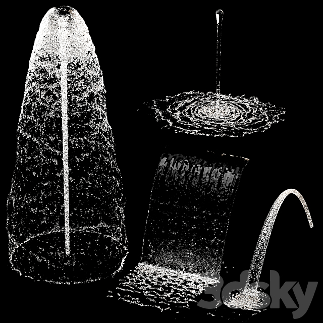 liquid water fountain 3DSMax File - thumbnail 1