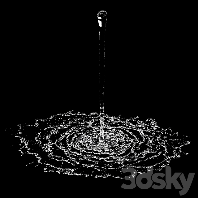 liquid water fountain 3DSMax File - thumbnail 3