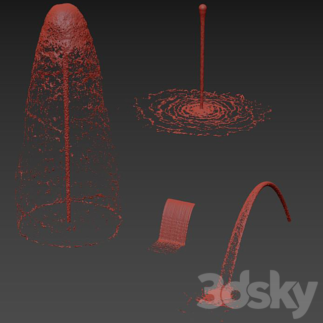 liquid water fountain 3DSMax File - thumbnail 6