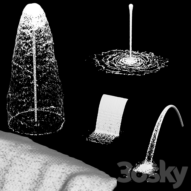 liquid water fountain 3DSMax File - thumbnail 7