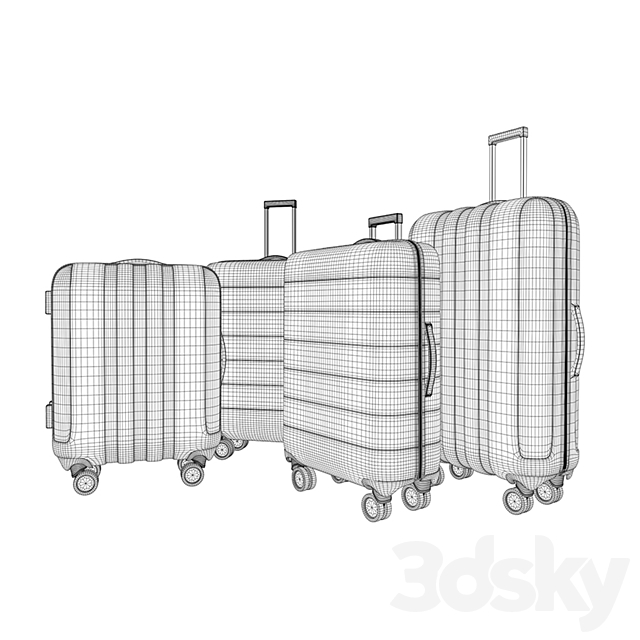 Luggage Set 3DSMax File - thumbnail 3