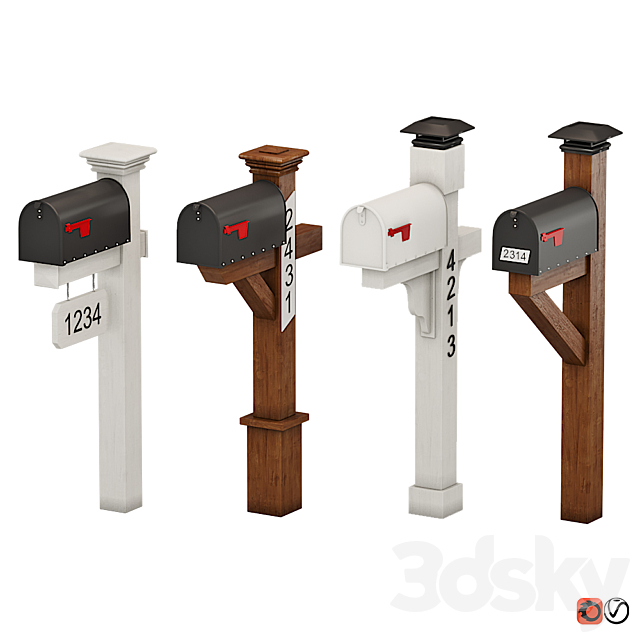 Mailboxes_set_014 3DSMax File - thumbnail 2