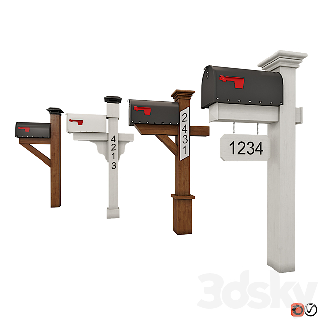 Mailboxes_set_014 3DSMax File - thumbnail 3