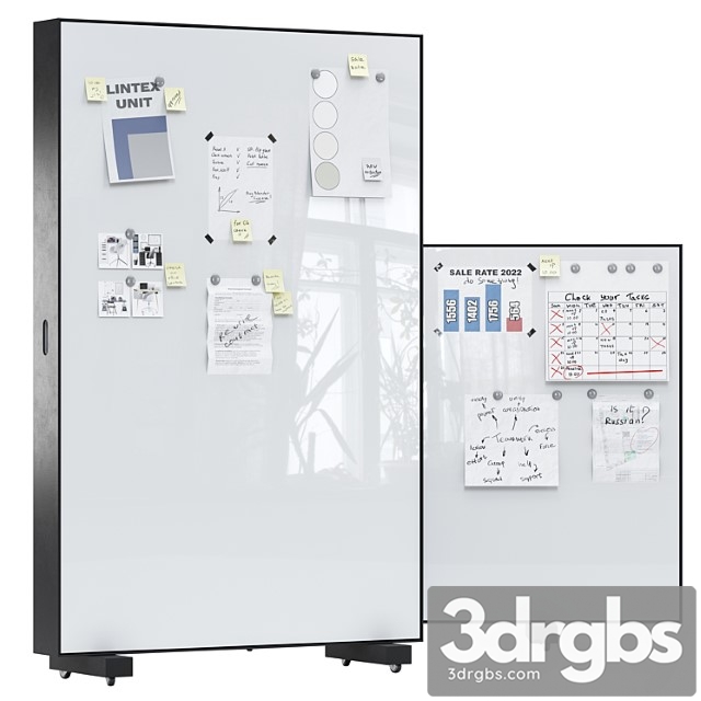 Marker Board Magnetic Partition Lintex Unit 3dsmax Download - thumbnail 1