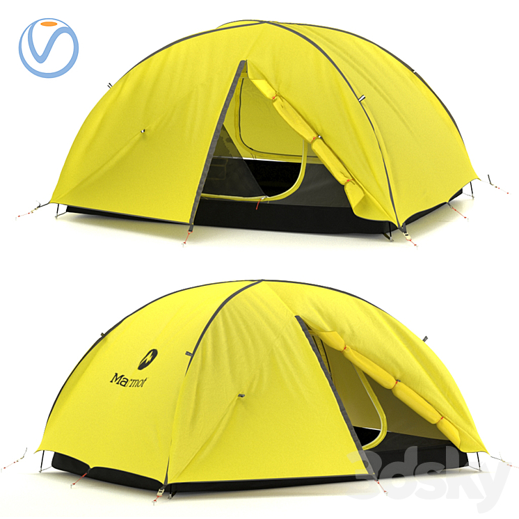 Marmot Camping Tent 3DS Max Model - thumbnail 1