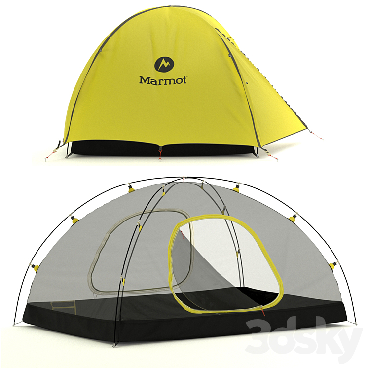 Marmot Camping Tent 3DS Max Model - thumbnail 2