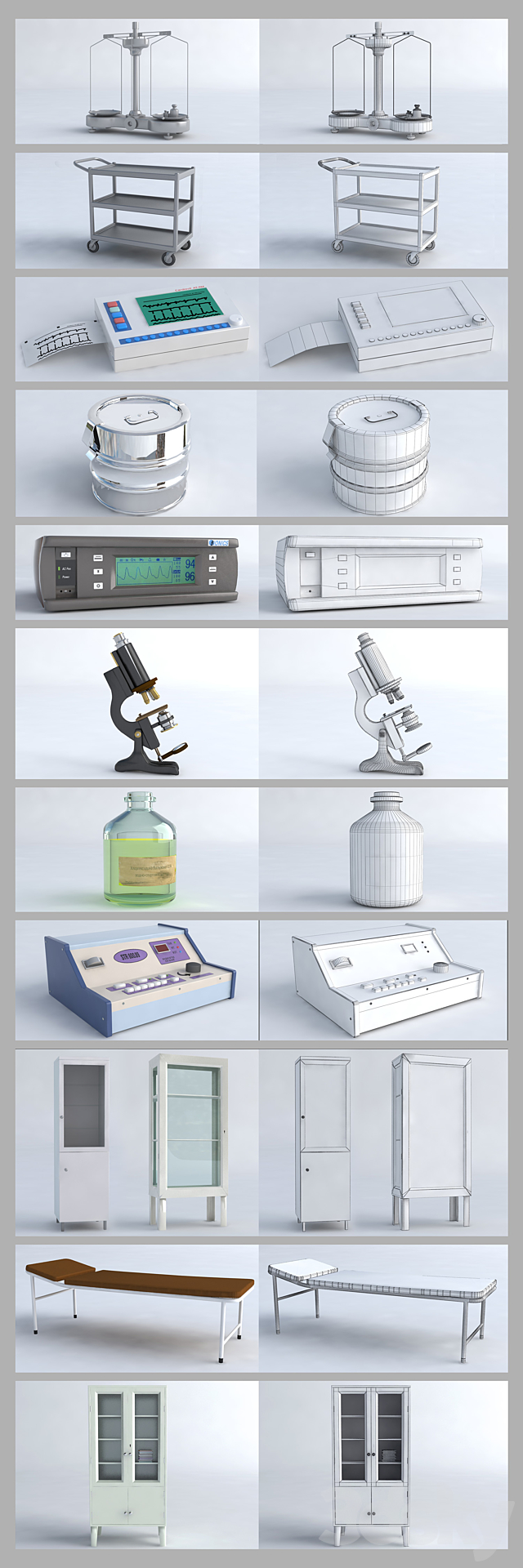 Medical equipment (doctor’s office) 3DS Max Model - thumbnail 2