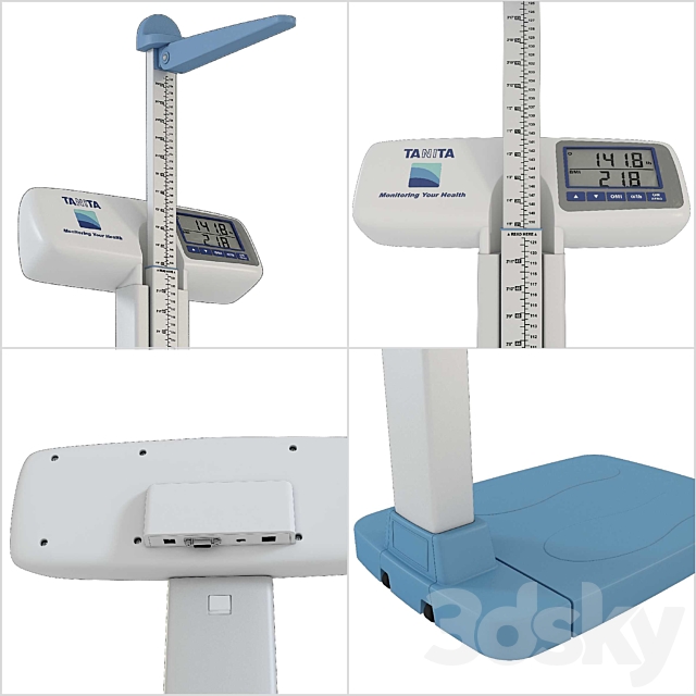 Medical Scales Tanita WB-3000 3DS Max Model - thumbnail 2