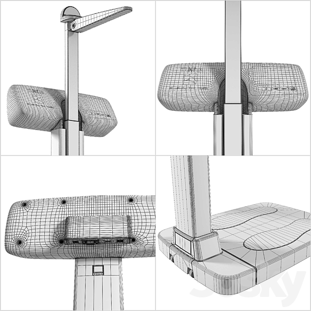 Medical Scales Tanita WB-3000 3DS Max Model - thumbnail 3