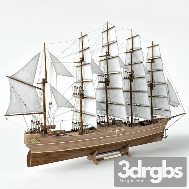 Model Sailboat 3dsmax Download - thumbnail 1