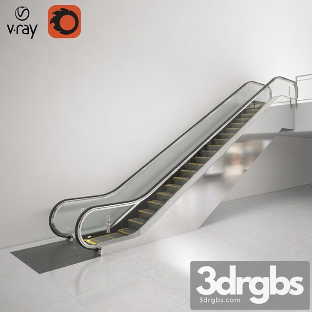 Modular escalator kone transitmaster 140 800 3dsmax Download - thumbnail 1