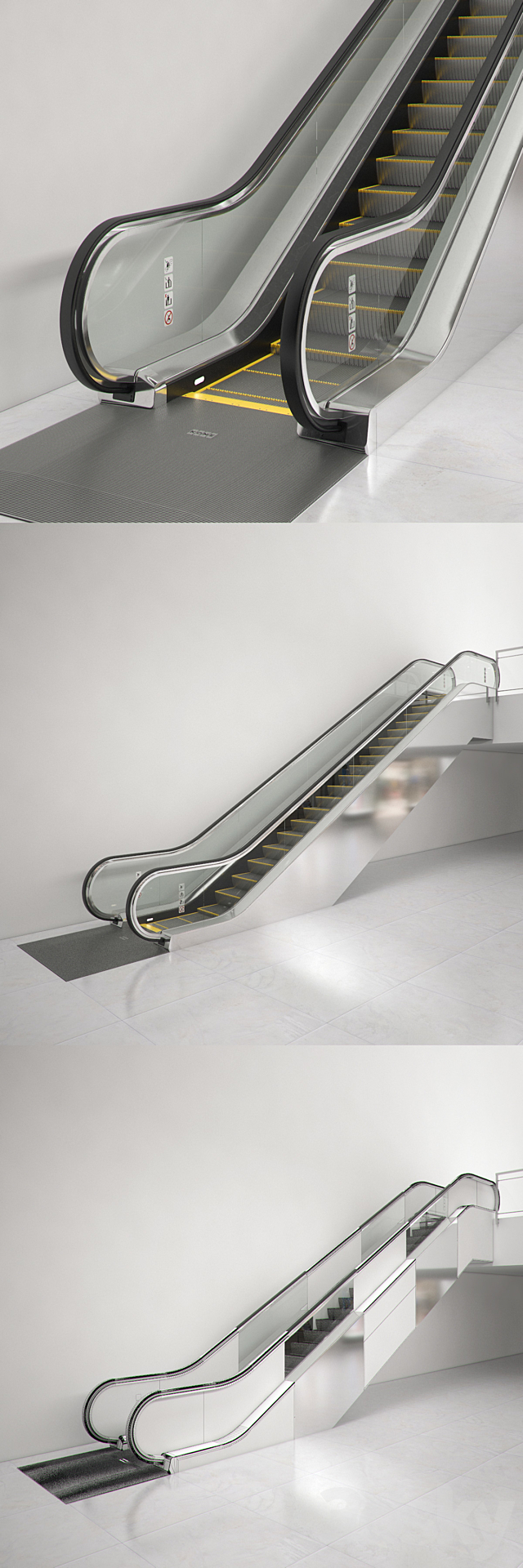 Modular escalator KONE TransitMaster 140_800 3ds Max - thumbnail 2