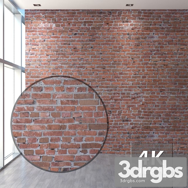 Old brick wall 04 3dsmax Download - thumbnail 1