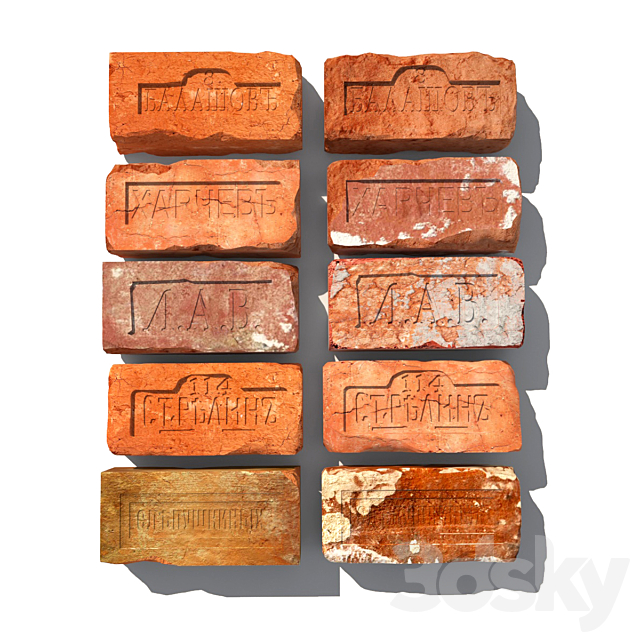 Old bricks 3DS Max Model - thumbnail 2