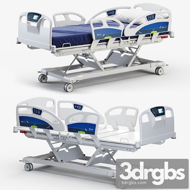 Ooksnow hospital bed 3dsmax Download - thumbnail 1